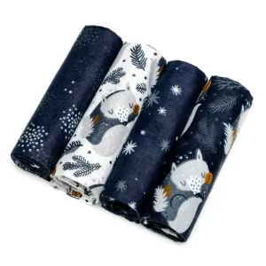 T-TOMI Cloth Diapers Night Foxes látkové plienky 76x76 cm 4 ks