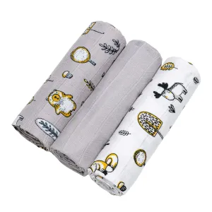 T-TOMI TETRA Cloth Diapers HIGH QUALITY látkové plienky Forest 70x70 cm 3 ks