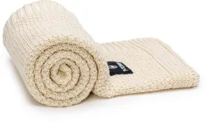 T-TOMI Knitted Blanket Cream pletená deka 80x100 cm