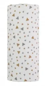 T-Tomi Veľká bavlnená TETRA osuška, béžovej trojuholníky 120 x 120 cm 1 ks