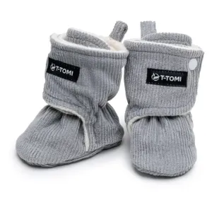 T-TOMI Booties Grey detské capačky 0-3 months Warm