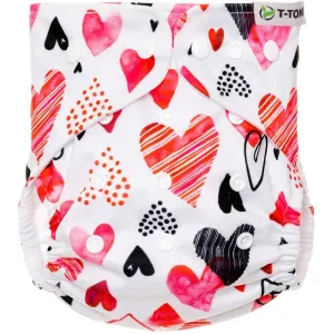 T-TOMI Diaper Covers AIO Hearts prateľné plienkové nohavičky darčeková sada 4-15 kg