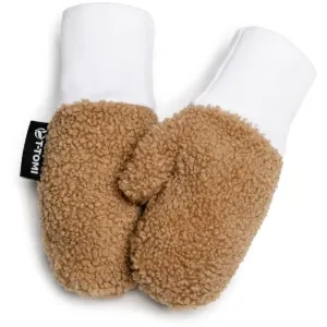 T-TOMI TEDDY Gloves Brown rukavice pre deti od narodenia 12-18 months 1 ks
