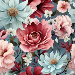 Zbytky - Bavlna premium Takoy romantické kvety Talli