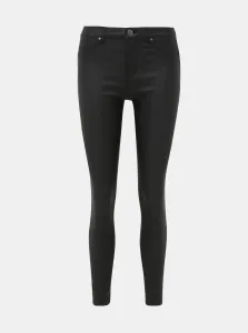 Čierne push up skinny fit nohavice s povrchovou úpravou TALLY WEiJL #4309541
