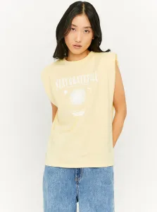 Yellow Tank Top with Print and Shoulder Pads TALLY WEiJL - Women