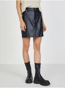 Black Women's Short Leatherette Skirt TALLY WEiJL - Women #732589