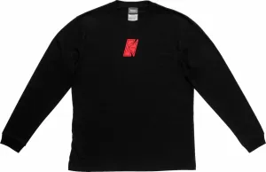 Tama Tričko T-Shirt Long Sleeved Black with Red 