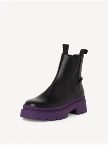 Tamaris Purple and Black Women's Ankle Boots - Ladies #603768