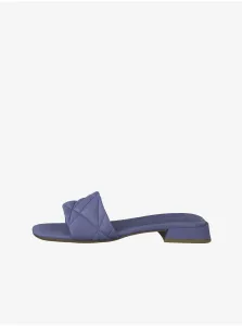 Tamaris Blue Leather Slippers - Women