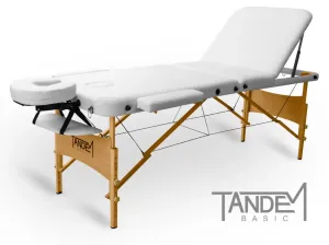 Skladací masážny stôl TANDEM Basic-3 Farba: biela