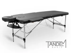 Skladací masážny stôl TANDEM Basic ALU-2 Farba: čierna