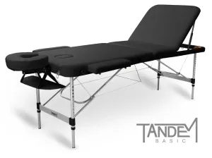 Skladací masážny stôl TANDEM Basic ALU-3 Farba: čierna