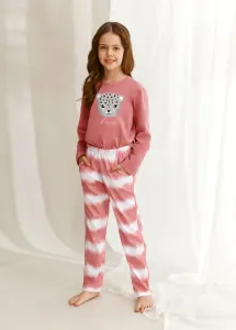 Dievčenské pyžamo Taro Carla - dlhé Ružová 104