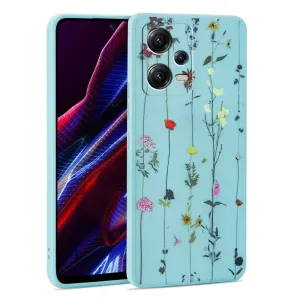 Puzdro Tech-Protect Xiaomi Redmi Note 12 5G/Poco X5 5G, Lúčne kvety - modré