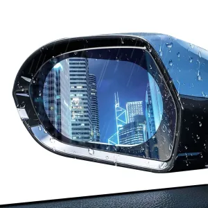 2x Fólia odolná voči dažďu - pre spätné zrkadlo do auta (9,5x13,5 cm)- Transparentná KP27195