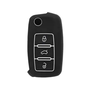 Techsuit - Puzdro na kľúče od auta - VW Passat (B5, B6)/Skoda/Seat - Biela KP29219