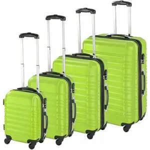 Škrupinové cestovné kufre súprava 4 ks zelené #8537341