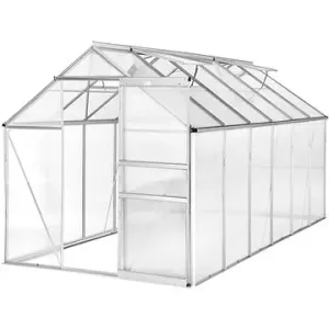 Polykarbonátový skleník bez základne 375 × 185 × 195 cm