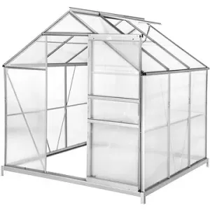 Polykarbonátový skleník s pozinkovanou základňou 190 × 185 × 195 cm
