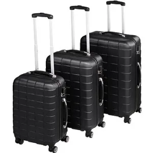 Súprava 3 cestovných kufrov na kolieskach čierne #5725267