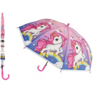 Teddies Detský farebný dáždnik s motívom jednorožca