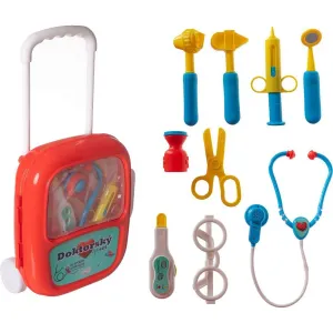 TEDDIES Sada doktor / lekár plast sa stetoskopom v plastovom kufríku na kolieskach