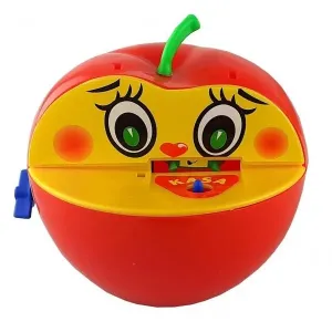 Pokladnička červené jablko s červíkom
