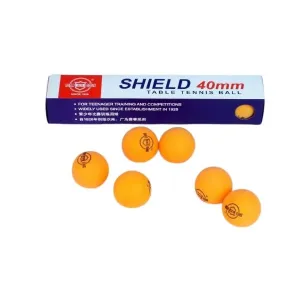 SHIELD Loptičky na stolný tenis bezšvíkové oranžové 6ks v krabičke