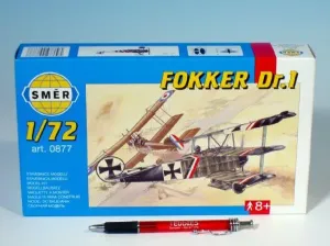 Fokker Dr.1 Model 1:72 8,01x9,98cm v krabici 25x14,5x4,5cm