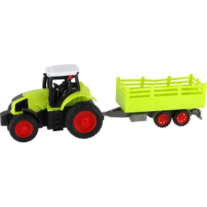 Traktor RC s vlekom plast 38 cm 27 MHz s dobíjacím packom