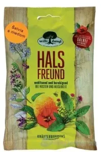 Willi dungl HALS FREUND - Šalvia s medom bylinné cukríky 65g