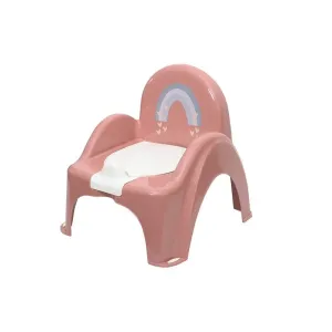 TEGA - Hrajúci detský nočník s poklopom METEO ružový