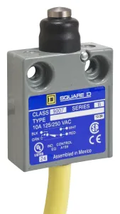 Telemecanique Sensors 9007Ms01S0300. Limit Sw, Top Plunger, Spdt, 6A, 120V