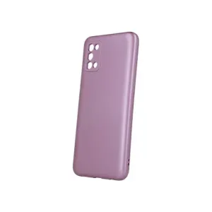 Puzdro Metallic TPU Samsung Galaxy A03S - Ružové