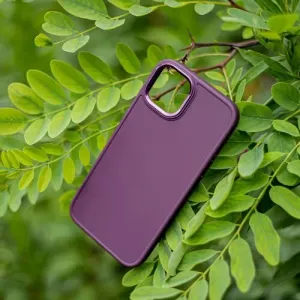 Satin case for iPhone 15 Pro 6,1" burgundy