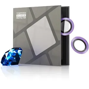 Tempered Glass Protector zafírové pre kameru iPhone série 11/12, 0,3-karátové, fialové