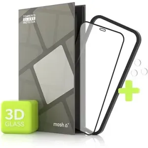 Tempered Glass Protector pre iPhone 12 Pro Max, 3D Case Friendly, Čierne + sklo na kameru