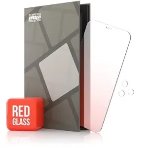 Tempered Glass Protector zrkadlové pre iPhone 12/12 Pro, červené + sklo na kameru