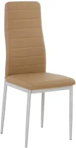 TEMPO KONDELA jedálenská stolička Colette NOVA karamelová ekokoža / sivá podnož