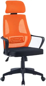 TEMPO KONDELA Kancelárská stolička TAXIS NEW, čierna/ oranžová
