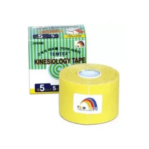TEMTEX KINESOLOGY TAPE tejpovacia páska, 5 cm x 5 m, žltá 1x1 ks