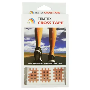 Temtex Cross tape, béžový 2,1 x 2,7 cm – 180 ks