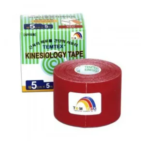 Temtex kinesio tape Tourmaline, červená tejpovacia páska 5cm x 5m