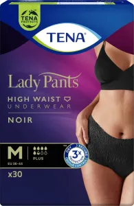 TENA Lady Pants Plus Noir M čierne dámske naťahovacie inkontinenčné nohavičky 1x30 ks