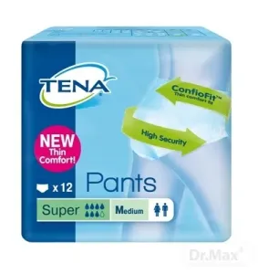 TENA PANTS SUPER MEDIUM NEW naťahovacie absorpčné nohavičky,savosť 2010ml, obvod bokov 80-110cm,12ks