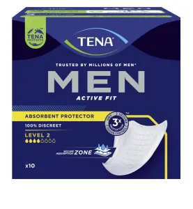 Tena Men Absorbent protector Level 2 Inkontinenčné vložky pre mužov 10 ks