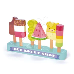 Drevené nanuky Ice Lolly Shop Tender Leaf Toys 6 druhov na stojane