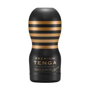 TENGA Premium Strong - jednorazový masturbátor (čierny)