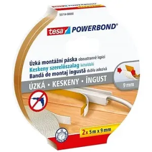 tesa Powerbond Slim – úzka, penová, 2 ks v balení, 5 m : 9 mm